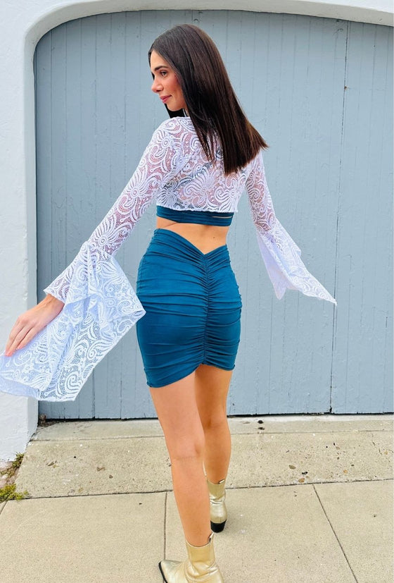 Olivia Lace Butterfly Wrap Top